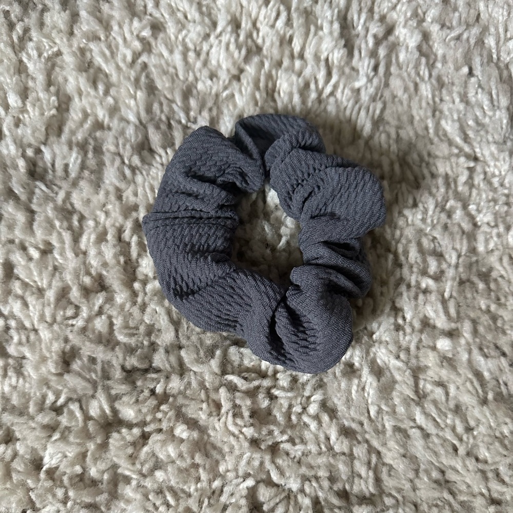 Gray Scrunchie Hair Band